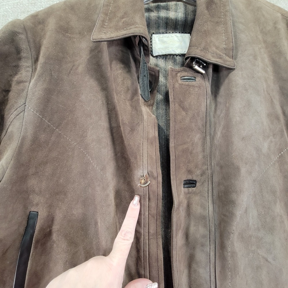 Brioni Bergdorf Goodman Italian Suede Leather Safari Jacket Men EU52/US42 Luxury - Picture 7 of 16